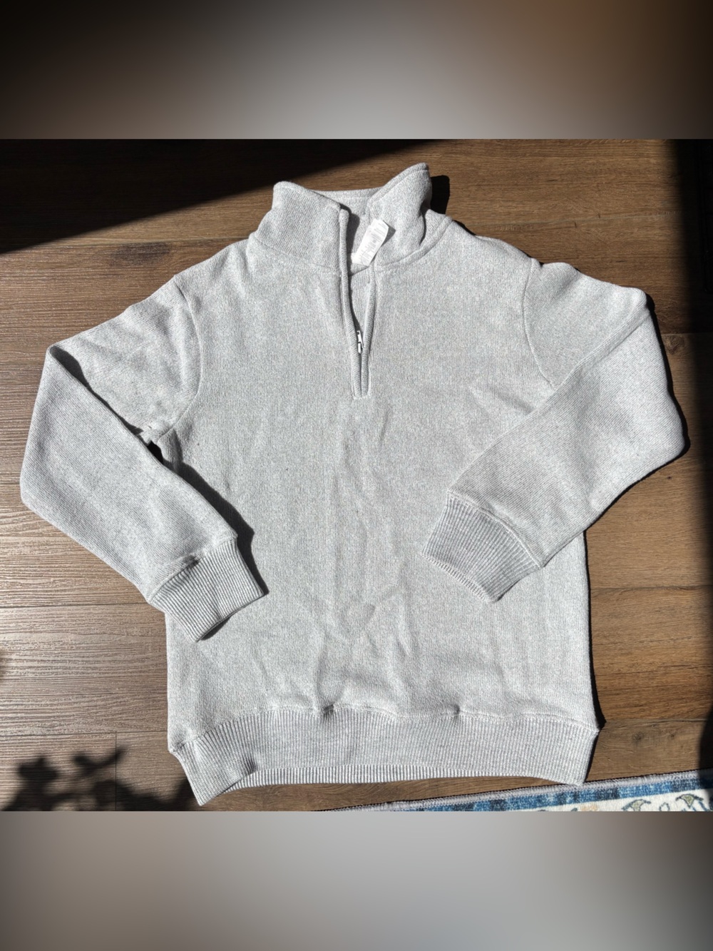 Light Gray Half-Zip Women's Sweater